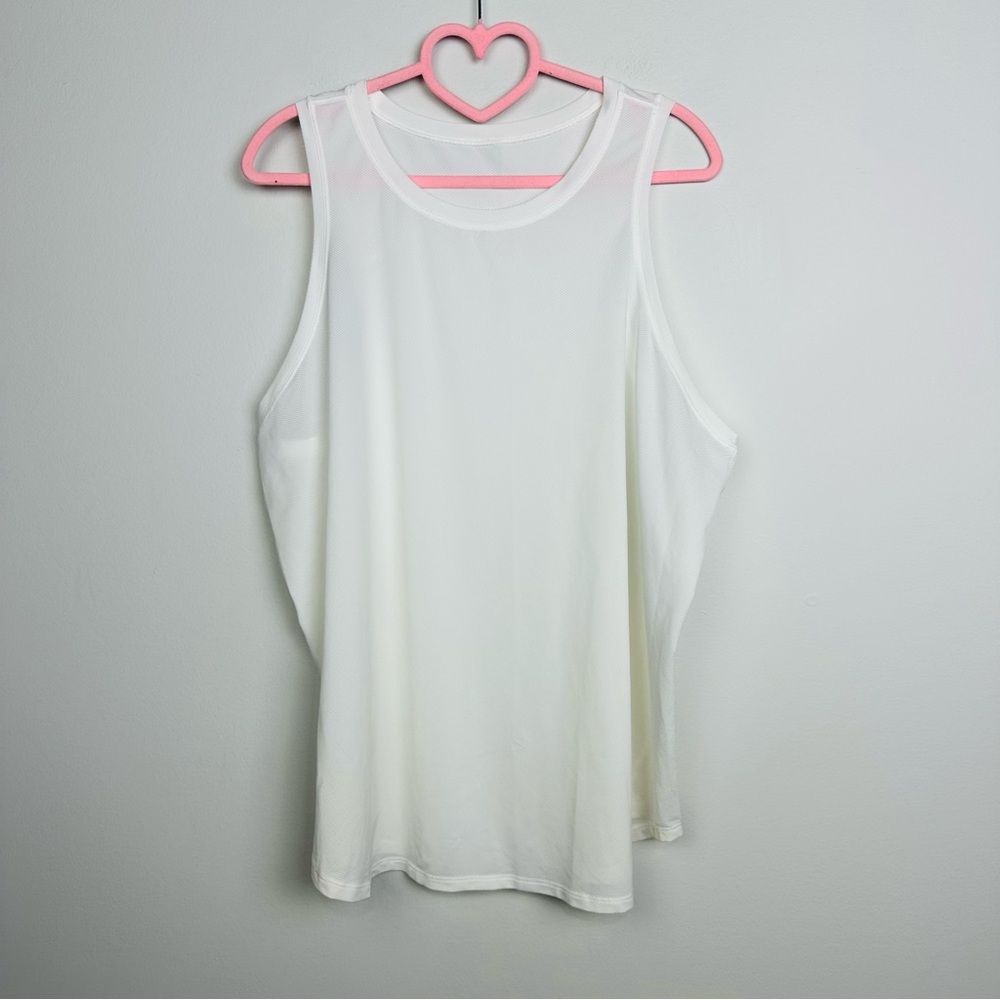 Lululemon High Neck Running and Training Tank Top White Size 14